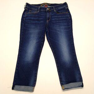 Arizona Jean Co. Bermuda Low Rise Denim Shorts Junior's Size 11 Rolled Cuffs EUC